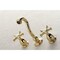 Kingston Brass KS3122NX Two-Handle Wall Mount Bathroom Faucet, Polished Brass KS3122NX - alternate 3